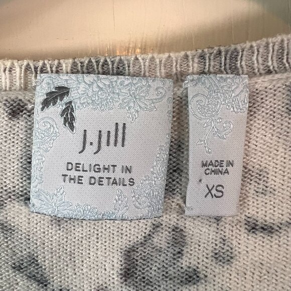 J Jill Button Up‎ Cardigan 3/4 Length Sleeves Size XS Lightweight Cotton Blend - Picture 3 of 6